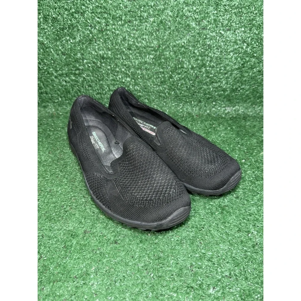 Skechers Shoes Womens Size 8.5 Black Reggae Fest Willows Slip On Comfort Sneaker
